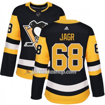 Nainen NHL Pittsburgh Penguins Pelipaita Jaromir Jagr 68 Adidas 2017-2018 Musta Authentic